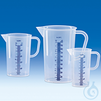 Messbecher, PP, erhabene blaue Skala, 250 ml Kart. = 12 Stck. Messbecher, PP,...