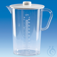Sammelgefäß, SAN, mit Deckel, PC, erhabene Skala, 2000 ml Kart. = 6 Stck....