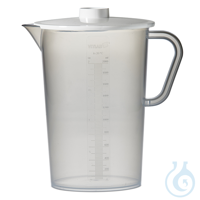 Sammelgefäß, PP, mit Deckel, PC, erhabene Skala, 2000 ml Kart. = 6 Stck....