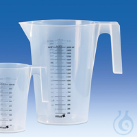 Messbecher stapelbar, PP, 2000 ml, schwarze Skala, beidseitig bedruckt Kart....