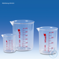 Griffinbecher, PMP, gedruckte rote Skala, 400 ml Kart. = 6 Stck....