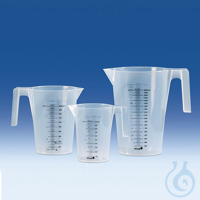 Messbecher stapelbar, PP, 250 ml, schwarze Skala, beidseitig bedruckt Kart. =...