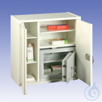 Medikamentenschrank weiß, inkl. Tresor Medikamentenschrank weiß, inkl. Tresor 