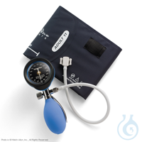 DuraShock Blutdruckmessgerät DS55 blau, Ø 50 mm, verchromt, 1-Schlauch, für...