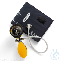 DuraShock Blutdruckmessgerät DS55 gelb, Ø 50 mm, verchromt, 1-Schlauch, für...