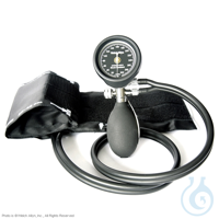 DuraShock Blutdruckmessgerät DS55 schwarz, Ø 50 mm, verchromt, 2-Schlauch,...