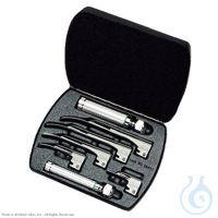 Fiber Optik Miller Laryngoskop Set im Etui Fiber Optik Miller Laryngoskop Set...