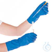 Chemikalienschutzhandschuhe High Risk, blau, Gr. 10/XL | Latex puderfrei,...