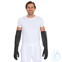 Chemikalienschutzhandschuhe Work, schwarz, Gr. 10/XL | Latex beidseitig...