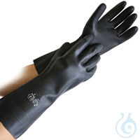 Chemikalienschutzhandschuhe Chemo, schwarz, Gr. 10/XL | Latex doppelt...