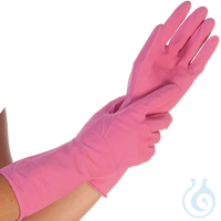 Haushaltshandschuhe Bettina, pink, Gr. 10/XL | Latex beflockt...