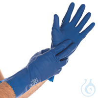 Chemikalienschutzhandschuhe Smooth Blue, blau, Gr. 10/XL | Latex chloriniert,...