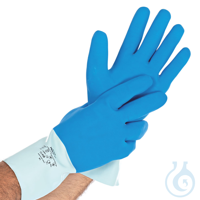 Chemikalienschutzhandschuhe Hold, blau, Gr. 10/XL | Latex doppelt...