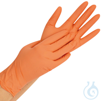 Nitrilhandschuhe Safe Fit, orange, Gr. 8/M | puderfrei Nitrilhandschuhe Safe...