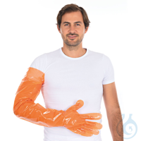 LDPE-Handschuhe Softline Long, orange glatt LDPE-Handschuhe Softline Long,...
