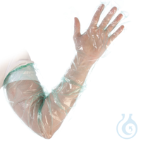 LDPE-Handschuhe Softline Long Plus, grün glatt, mit Gummizug LDPE-Handschuhe...