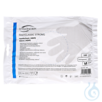 HDPE-Handschuhe Polyclassic Strong, transparent, Gr. 8/M gehämmert, Beutel...