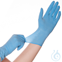 Latexhandschuhe Allfood Skin, blau, Gr. 8/M | gepudert Latexhandschuhe...