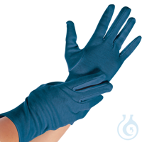 Baumwollhandschuhe Cotton Detect, blau, Gr. 9/L | detektierbar mit Schichtel...