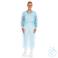 Kittel Eco mit Nackenbindeband, blau, Gr. XL | PP, PE teil-laminiert 150 x...