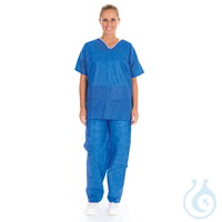 Krankenpflege Sets Hose + Shirt, blau, Gr. M | SMS mit Innentaschen...
