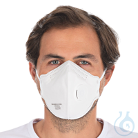 Atemschutzmasken FFP2 NR mit Ventil, vertikal faltbar | PP mit Kopfbändern...