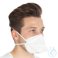 Atemschutzmasken FFP2 NR, horizontal faltbar | PP mit Kopfbändern...