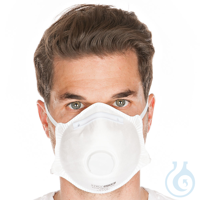 Atemschutzmasken FFP2 NR mit Ventil, vorgeformt | PP mit Kopfbändern...