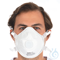 Atemschutzmasken FFP3 NR D mit Ventil, vorgeformt | PP mit Dolomitfilter, mit...