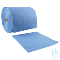 Putzpapiere, 3-lagig, blau, 38 x 35 cm | Recyclingpapier 1000 Blatt/Rolle...
