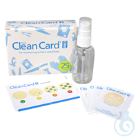 Starterset Clean Card® Pro | Hygiene-Schnelltest PET-Flasche, Bildkarte, 25...