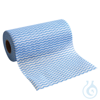 Spül- und Reinigungstücher, Rolle, blau-weiß | Viskose/Polyester 50...