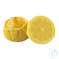 Zitronenserviertücher Stretch Wrap, gelb | Baumwolle mit Gummizug, Ø 65 mm...