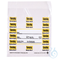 Portionsbeutel Tuesday, 165 x 178 mm | HDPE transparent, Farbcode gelb...