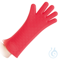 Ofenhandschuhe Heatblocker, rot, 43 cm | Silikon bis 250°C, privater Gebrauch...