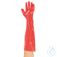 PVC-Handschuhe Cyber, Länge 60 cm rot, Baumwollfutter PVC-Handschuhe Cyber,...