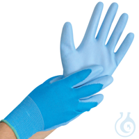 Feinstrickhandschuhe Ultra Flex Hand, blau, Gr. 11/XXL | PU-Beschichtung...