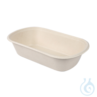 Imbiss-Schalen, oval, natur, 800 ml, 236 x 135 x 55 mm | Zuckerrohr...