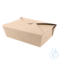 Foodboxen Menu, 215 x 162 x 64 mm | Kraftpapier/PLA braun, rechteckig...