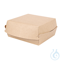 Hamburger-Boxen, 155 x 155 x 84 mm | Kraftpapier/PLA braun Hamburger-Boxen,...