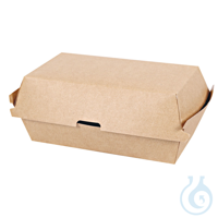 Sandwich-Boxen Club, 177 x 91 x 85 mm | Kraftpapier/PLA braun Sandwich-Boxen...