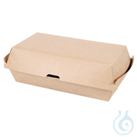 Sandwich-Boxen Club, 207 x 107 x 79 mm | Kraftpapier/PLA braun Sandwich-Boxen...