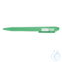 Kugelschreiber Clip, einziehbar, Schrift: grün | Kunststoff, detektierbar...