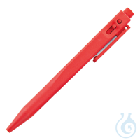 Kugelschreiber Clip, einziehbar, Schrift: rot | Kunststoff, detektierbar...