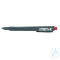 Kugelschreiber Clip, einziehbar, Schrift: rot | Kunststoff, detektierbar...