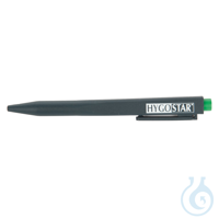 Kugelschreiber Clip, einziehbar, Schrift: grün | Kunststoff, detektierbar...