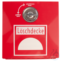 Löschdeckenbehälter | Stahl rot, mit Deckel, 30 x 30 x 12,5 cm...