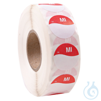 Tagesetiketten Mi, permanent, 19 x 19 mm | Papier Farbcode rot, beschriftbar...