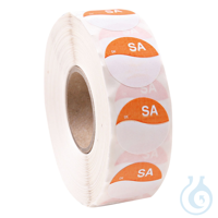 Tagesetiketten Sa, permanent, 19 x 19 mm | Papier Farbcode orange,...