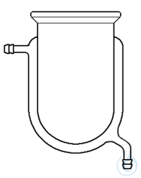Reattore termostatato cilindrico in vetro Duran ml.1000 DN100 fondo tondo